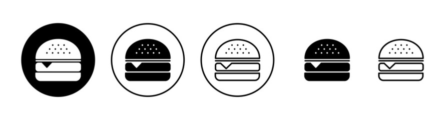 Burger icons set. burger sign and symbol. hamburger