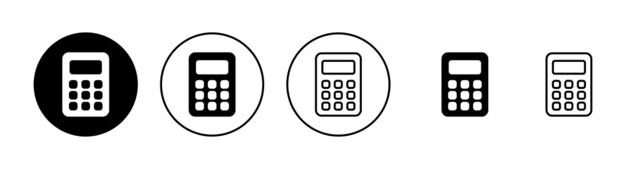 Calculator icons set. Accounting calculator sign and symbol. - obrazy, fototapety, plakaty