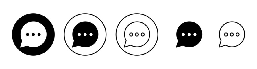 Fototapeta premium Chat icons set. speech bubble sign and symbol. comment icon. message