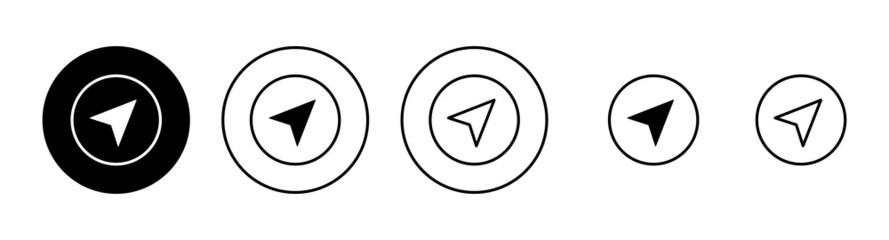 Compass icons set. arrow compass icon sign and symbol