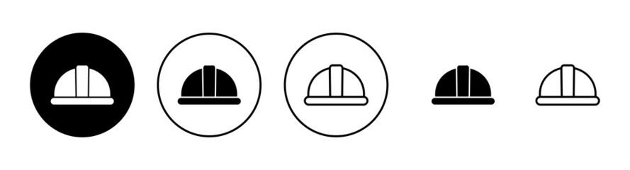 Helmet icons set. Motorcycle helmet sign and symbol. Construction helmet icon. Safety helmet - obrazy, fototapety, plakaty