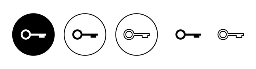 Key icons set. Key sign and symbol.