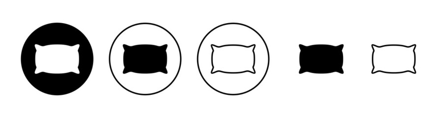 Pillow icons set. Pillow sign and symbol. Comfortable fluffy pillow