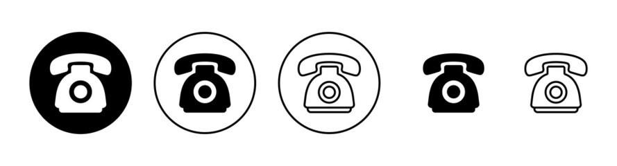 Telephone icons set. phone sign and symbol