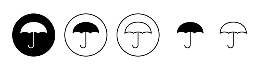Umbrella icons set. umbrella sign and symbol