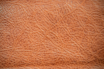 Genuine leather texture background. Dark brown, orange textures for decoration blank. Vintage skin natural suede.