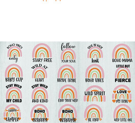 Naklejka premium boho svg bundle