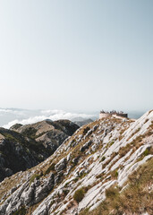View from the Njegoš Mausoleum located in the Montenegro. This place can be reached by driving on the crazy road from Kotor.