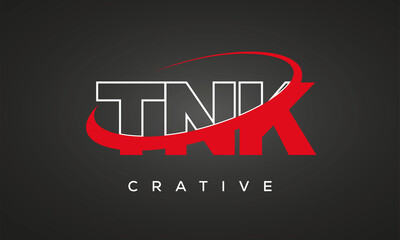 TNK letters creative technology logo design