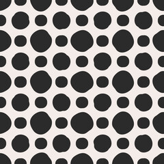 Black dot polka dots. Vector of simple black dots.