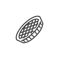 Apple pie line icon