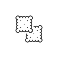 Cracker cookie line icon