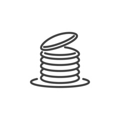 Breakfast pancakes line icon