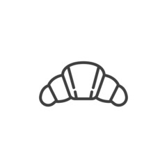 Croissant line icon