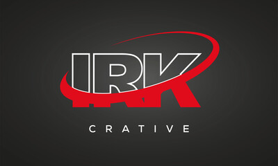 Fototapeta na wymiar IRK letters creative technology logo design
