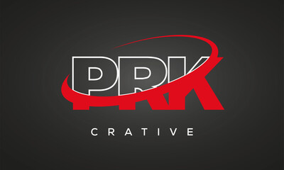 PRK letters creative technology logo design