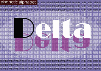 D (delta) wallpaper background phonetic alphabet design for decoration - obrazy, fototapety, plakaty
