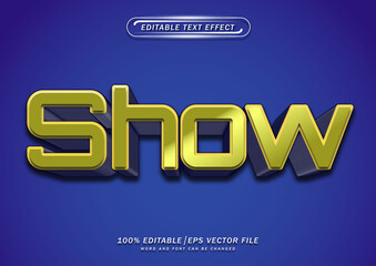 3d show text editable effect