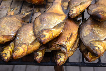 Large smoked river fish