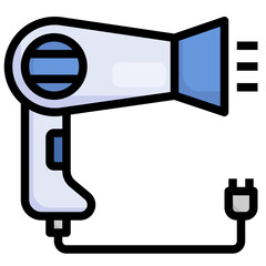 HAIR DRYER filled outline icon,linear,outline,graphic,illustration