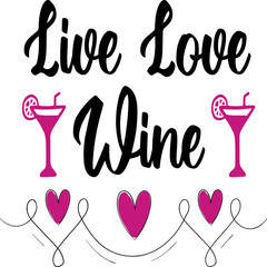 Wine T-shirt and SVG Design 