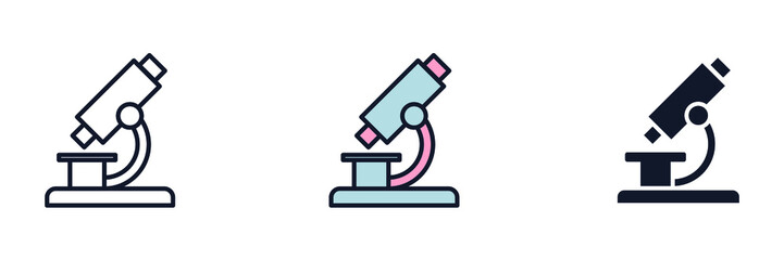 microscope icon symbol template for graphic and web design collection logo vector illustration