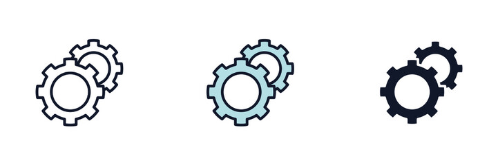 gear setting icon symbol template for graphic and web design collection logo vector illustration