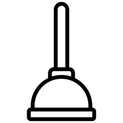 PLUNGER line icon,linear,outline,graphic,illustration