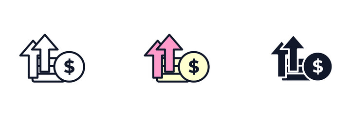 profit icon symbol template for graphic and web design collection logo vector illustration