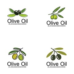 Olive Oil Logo Template Design Vector, Emblem, Design Concept, Creative Symbol, Icon