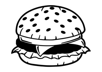hamburger, cheeseburger, fast food