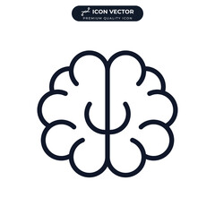 creativity brain icon symbol template for graphic and web design collection logo vector illustration