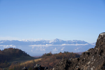 Mt. Kai-Komagatake and the Southern Alps Mountains seen from the Shishiiwa Observatory in Nagano Prefecture
