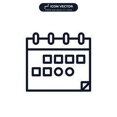 calendar icon symbol template for graphic and web design collection logo vector illustration