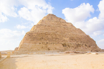 The Pyramid of Djoser (or Djeser and Zoser), or Step Pyramid in the Saqqara necropolis, Egypt