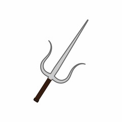 Vector Illustration of Trident Weapon.