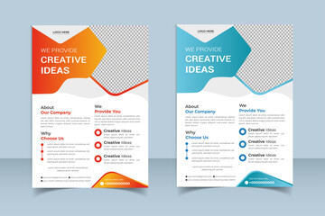 Corporate business flyer design vector illustration template in A4 size