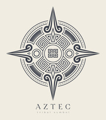 Aztec Tribal Vector Elements. Ethnic Shapes Symbols Design for Logo or Tattoo