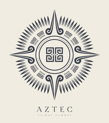 Aztec Tribal Vector Elements. Ethnic Shapes Symbols Design for Logo or Tattoo