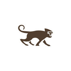 monkey logo illustration clipart design vector