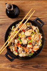 Chinese style cod, prepared in a wok