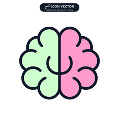 creativity brain icon symbol template for graphic and web design collection logo vector illustration