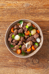 Classic burgundy goulash.