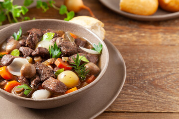 Classic burgundy goulash.