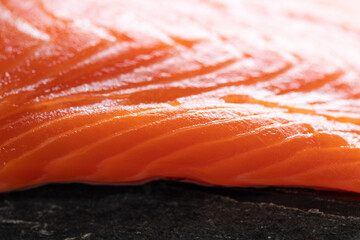 Salmon. Fresh raw salmon fish. Raw salmon fillet background.