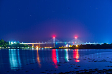 night view of the river