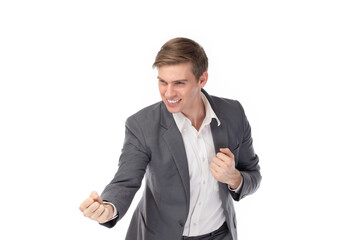 portrait of a confident young business man isolated on white background. Portrait business concept.