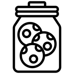 COOCKIES line icon,linear,outline,graphic,illustration