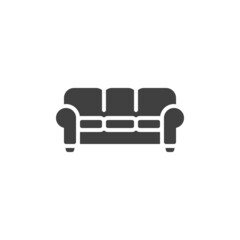 Soft sofa vector icon