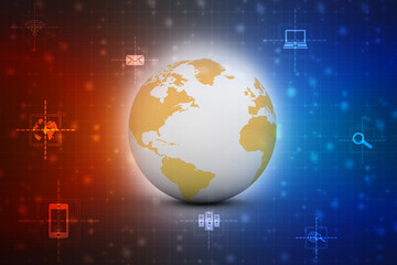 3d illustration of Data sharing concept